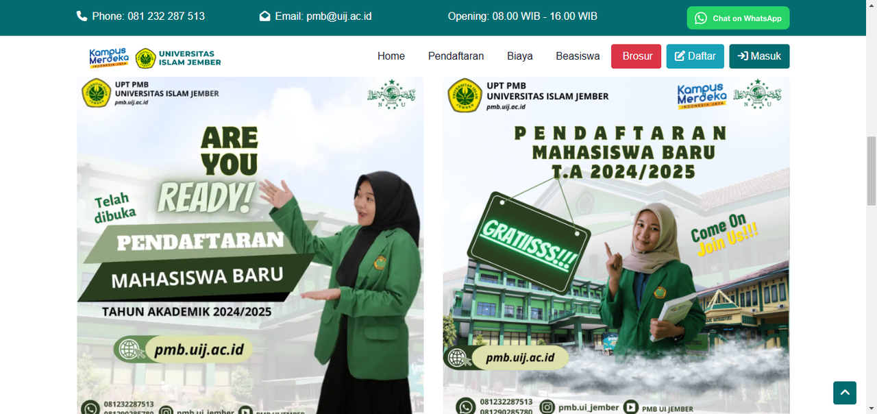 ๐ Penerimaan Mahasiswa Baru โ Universitas Islam Jember
